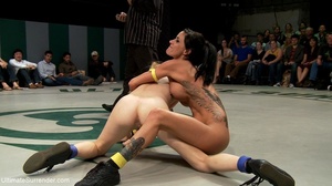 Passionate lesbian sluts are ready for some nasty wrestling - XXXonXXX - Pic 4