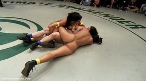 Passionate lesbian sluts are ready for some nasty wrestling - Picture 6