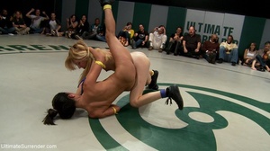 Passionate lesbian sluts are ready for some nasty wrestling - Picture 15