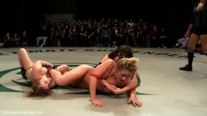 Strong lesbian sluts are ready for hot wrestling right now - Picture 17