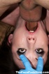 Teen chick with big boobs and sexy body lays naked on a brown couch and