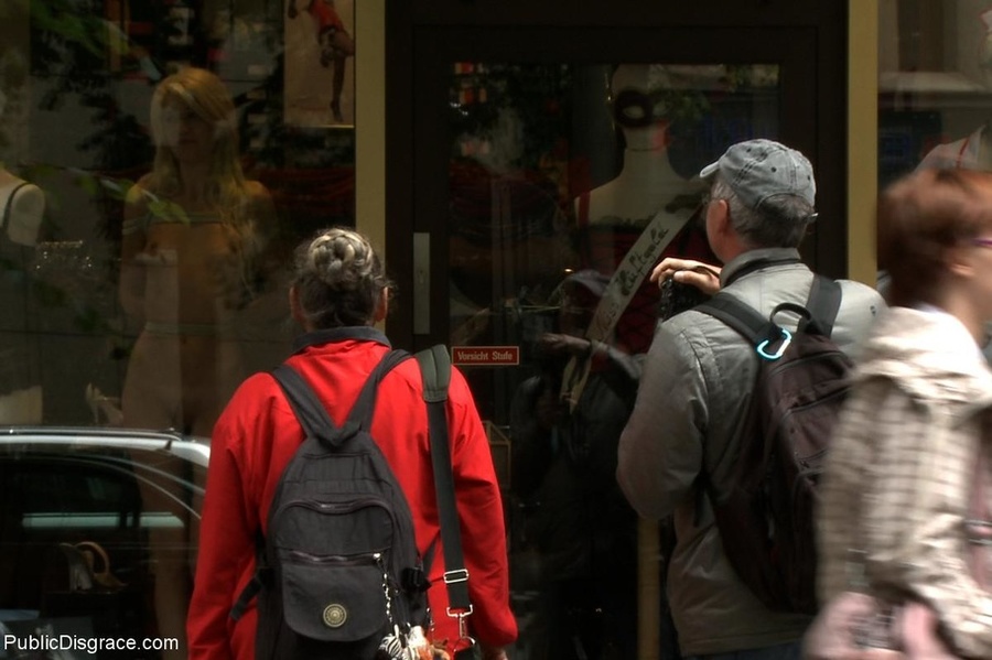 Skinny blonde is naked in public, then take - XXX Dessert - Picture 4