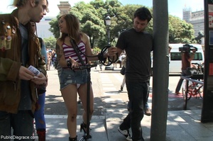 Teen is led around in public, showing of - XXX Dessert - Picture 3