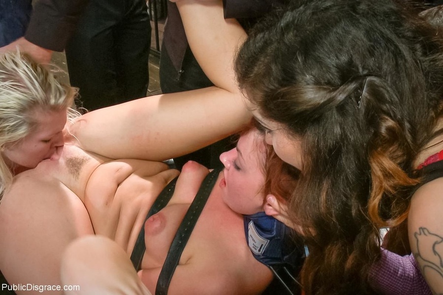 Gal in gray leggings has her head in a box  - XXX Dessert - Picture 15