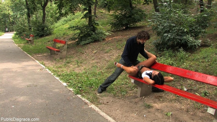 Stunning gal with green eyes gives a public - XXX Dessert - Picture 16