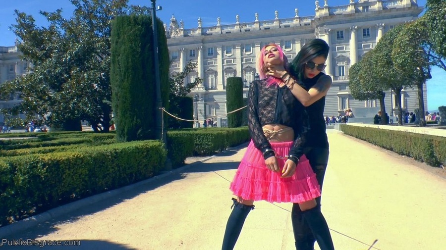 Babe in a sexy black and pink ensemble must - XXX Dessert - Picture 4