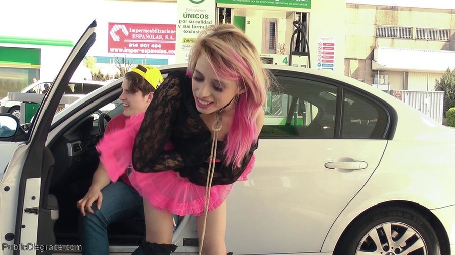 Babe in a sexy black and pink ensemble must - XXX Dessert - Picture 10