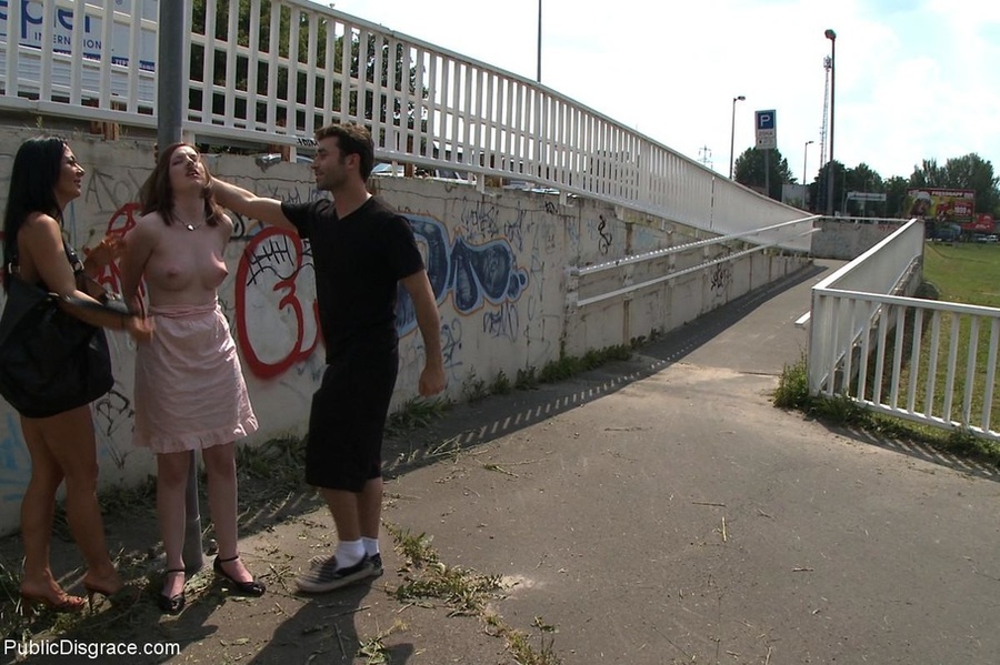 Topless tart is tied to a telephone pole th - XXX Dessert - Picture 2
