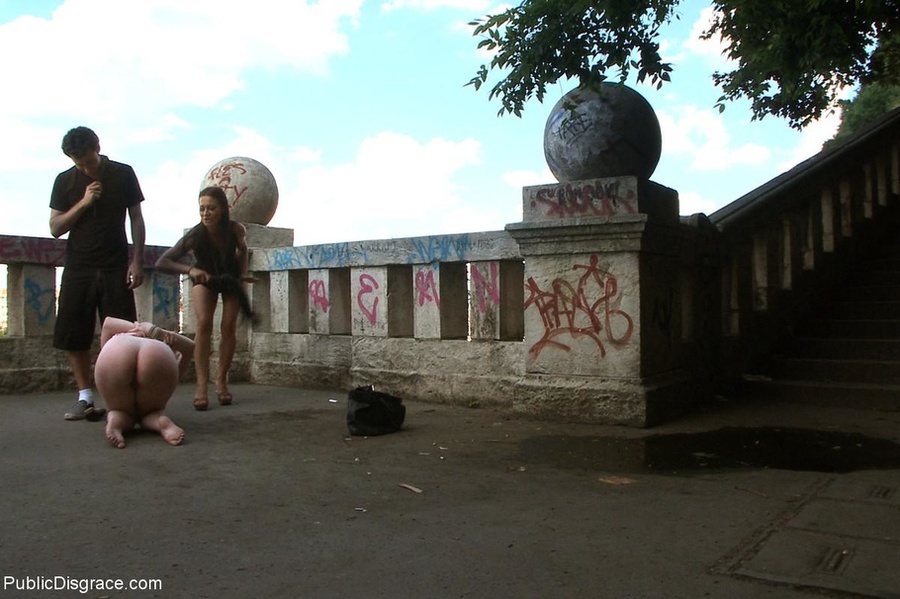 Topless tart is tied to a telephone pole th - XXX Dessert - Picture 9
