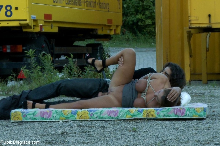 Topless girl with bound breasts is anally f - XXX Dessert - Picture 14