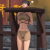 Green haired cutie gets hanged by her thumbs and it's so cruel. Female