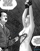 Blonde gal in bondage gets whipped by Adolf Hitler. Agnes Beauvais by