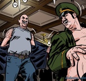 Super hot orgy with a horny colonel and his favorite slutty ladies. Prison