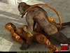 Horny bear fucks a female tiger slut with passion