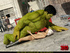Well hung Hulk fucks a blonde whore in the street