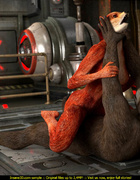 Horny bear is ready to fuck a wild fox in her tight pussy