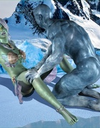 Iceman fucking a green slut with so much passion