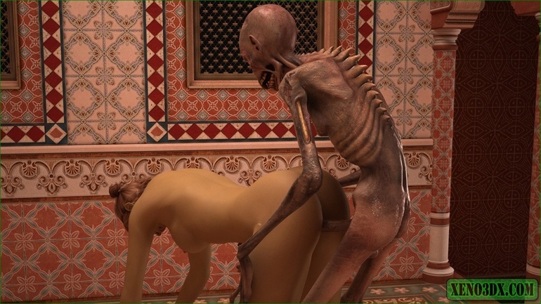 Living skeleton is ready to fuck this sweet gal - Picture 2