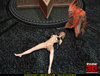 Blonde virgin gets rammed by a red monster on the altar