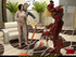 Super hot brunette gal getting rammed at home by a robot