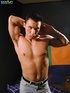 Smoldering muscular stud with perfect ass strokes his big hard dick