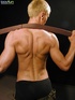 Rock hard military stud blows his load onto his ripped sexy abs