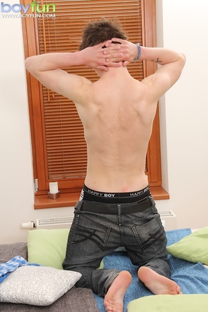 Twink has some fun playing with hot dick and flashing his ass - XXXonXXX - Pic 5