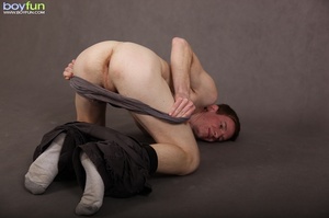 Puppy strokes his cock and spreads his ass at the same time - Picture 9