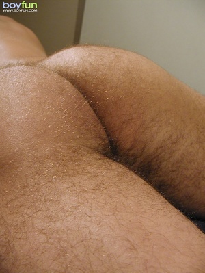 He foreplays flashing his smelly tasty anus and then yanks his wood - XXXonXXX - Pic 9