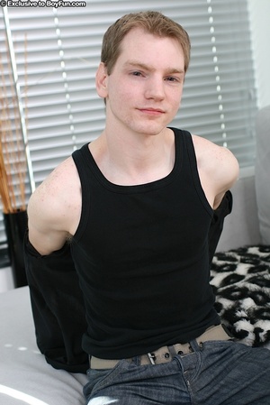 Pale innocent faced dude wears hot boxers and beats off his cock - XXXonXXX - Pic 2