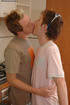 young gay couple make