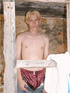 tall blonde guy gets