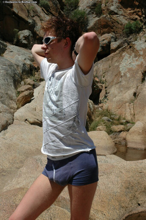 Amazing gay teen with glasses gets completely naked in public - XXXonXXX - Pic 8