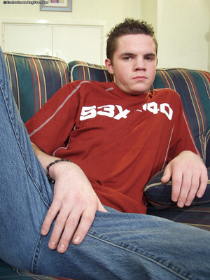 Young gay teen strips down naked on the couch and gets naughty - XXXonXXX - Pic 2