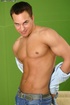 Buff dude with big dick teases and humps his fancy couch