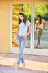 young girl shows her