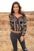 brunette gal showing off