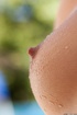 busty brunette shows off