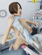 Girl with huge boobs gets asked to suck aliens' huge dicks.