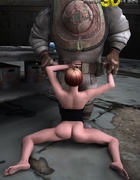 3D babe enjoys having her horny pussy fucked by a robot submarine.