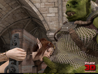 Elf girl gets rammed and facialzied by a horny troll - Picture 1