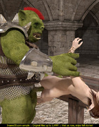 Kinky green troll fucks a s slutty gal in bondage