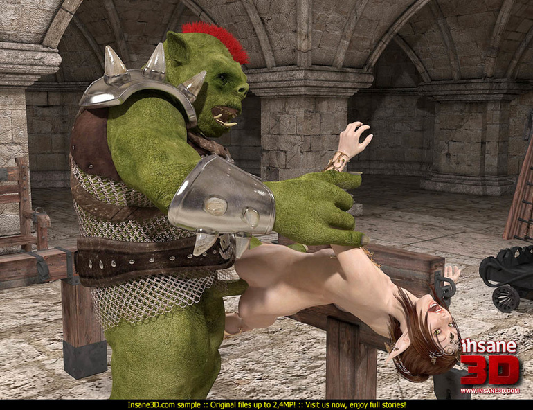 Elf girl gets rammed and facialzied by a horny troll - Picture 3