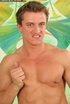 Hot stud shows his rock hard abs before he strips off his yellow shirt