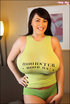 Playful gal in tight yellow tank top gets out her unbelievable massive