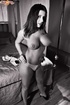 black-and-white shots busty girl