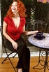 Seductress with fiery red hair needs someone to play with her perky huge