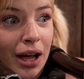 Loving blonde in pigtails seeks to please, and asymmetrical bondage puts