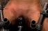 Black bra and panties come off an ebony hottie who happens to love painful
