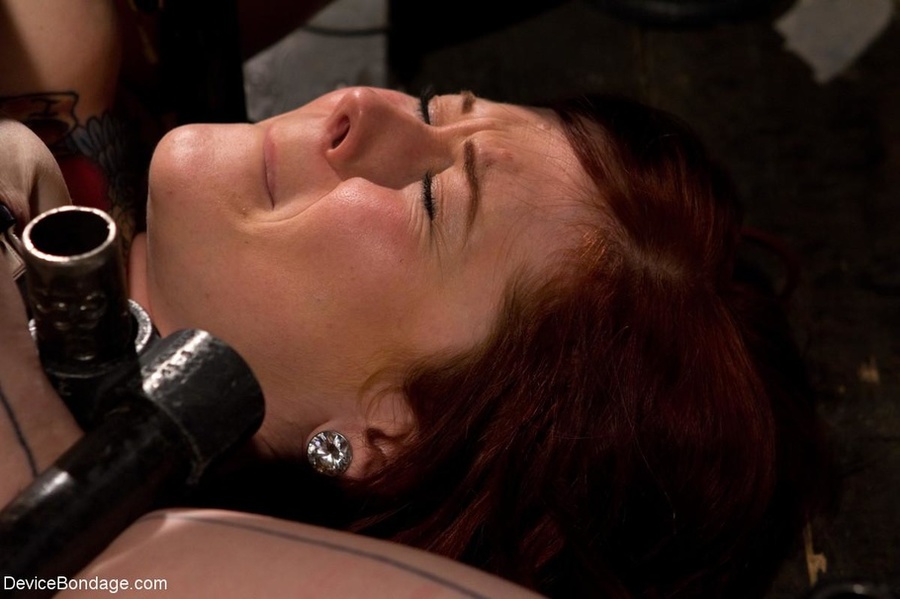Redhead’s tits are bound and crushed while  - XXX Dessert - Picture 5